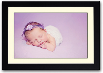 

Baby With Purple Hair Band Fine Art Print(14 inch X 20 inch, Framed)