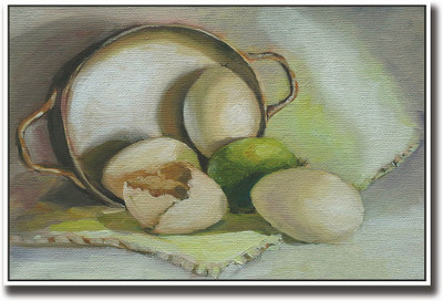 

Eggs painting Fine Art Print(12 inch X 18 inch, Rolled)