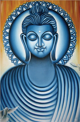 

Lord Buddha Painting Poster Paper Print(18 inch X 12 inch, Rolled)