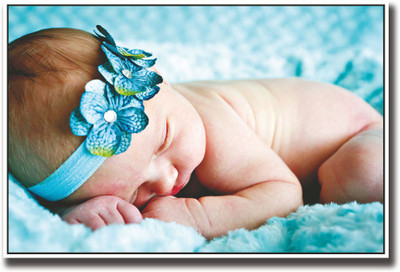 

Baby with Blue hair band Fine Art Print(12 inch X 18 inch, Rolled)