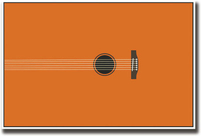 

Guitar Minimalistic Fine Art Print(12 inch X 18 inch, Rolled)