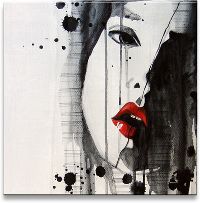 38% OFF on Portrait of Beautiful Girl Canvas Art(12 inch X 12 inch)