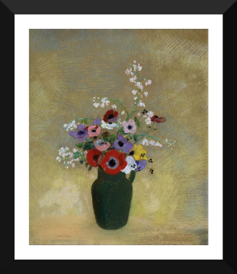 

Tallenge Modern Masters Collection - Large Green Vase with Mixed Flowers by Odilon Redon - Premium Quality A3 Size Framed Poster Paper Print(17 inch X 12 inch, Framed)