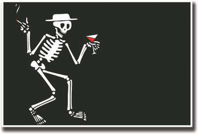 

Dancing skull Fine Art Print(12 inch X 18 inch, Rolled)