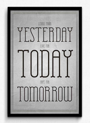 Seven Rays Learn from Yesterday Framed (Small)(19 inch X 13 inch)