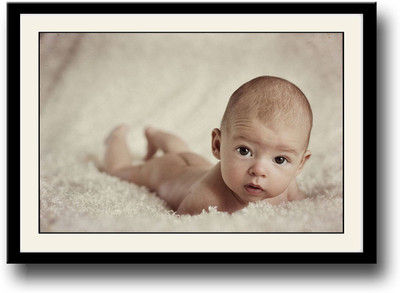 

Amazing expression of baby Fine Art Print(10 inch X 14 inch, Framed)