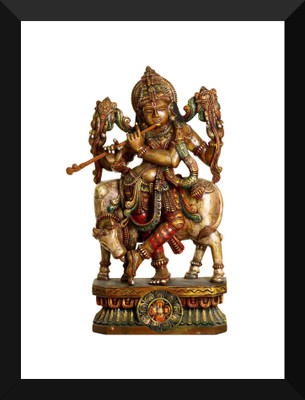 

Tallenge - Lord Krishna Playing His Flute - Premium Quality A3 Size Framed Poster Paper Print(17 inch X 12 inch, Framed)