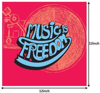 23% OFF on Seven Rays Music is Freedom Paper Print(12 inch X 12 inch)