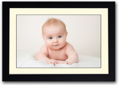 

Round Face Baby With Beautiful Eyes Fine Art Print(14 inch X 20 inch, Framed)