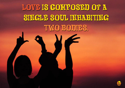 

Bheja Fry Poster Love is composed of a single soul (42 cm x 29.7 cm) Paper Print(11.69 inch X 16.53 inch, Rolled)