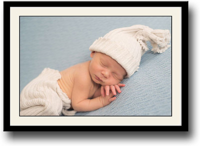

Baby with cute cap Fine Art Print(10 inch X 14 inch, Framed)