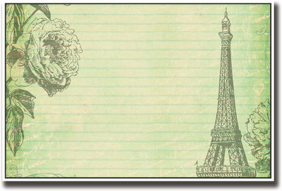 

Green flower and Eiffel tower pattern Fine Art Print(12 inch X 18 inch, Rolled)
