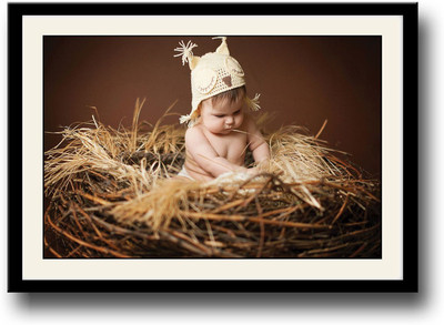 

Baby in a cute nest Fine Art Print(10 inch X 14 inch, Framed)