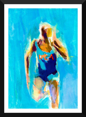 

Spirit Of Sports - Abstract Painting - The Athlete - A3 Size Framed Poster Paper Print(17 inch X 12 inch)