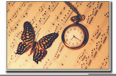 

Posterhouzz Butterfly and clock Fine Art Print(12 inch X 18 inch, Rolled)