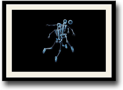

Skeletons playing football Fine Art Print(10 inch X 14 inch, Framed)