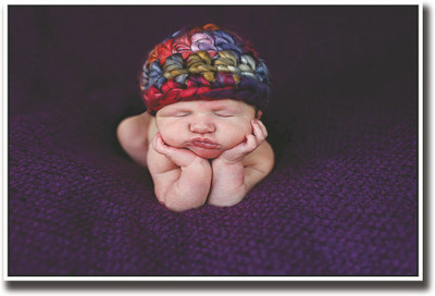 

Baby in a cute colorful hat Fine Art Print(12 inch X 18 inch, Rolled)