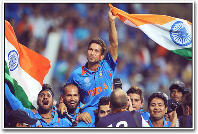 

Indian Cricket team world cup Paper Print(12 inch X 18 inch)