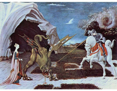 

Saint George and the Dragon - Medium Size Ready To Frame Rolled Digital Art Print On Photographic Paper(24 inch X 18 inch, Rolled)