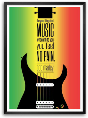 

Posterhouzz One Good Thing About Music When It Hits You Bob Marley Musician Inspirational Quotes Poster Paper Print(18 inch X 12 inch, Rolled)