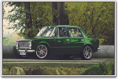 

Green Vintage Car Paper Print(12 inch X 18 inch)