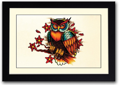 

Amazing Colourful Owl Art Fine Art Print(14 inch X 20 inch, Framed)