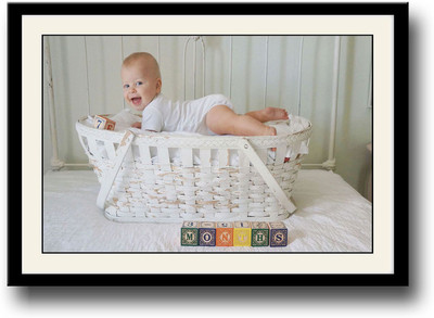 

7 Months old baby Fine Art Print(10 inch X 14 inch, Framed)