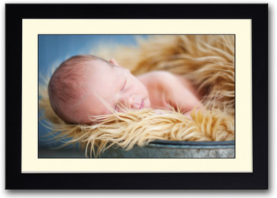 

Baby Sleeping In Golden Fur Fine Art Print(14 inch X 20 inch, Framed)