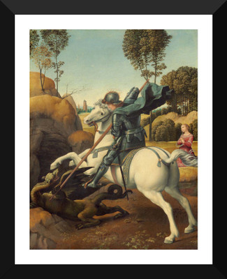 

Tallenge Old Masters Collection - Saint George and the Dragon by Raphael - Premium Quality A3 Size Framed Poster Paper Print(17 inch X 12 inch, Framed)