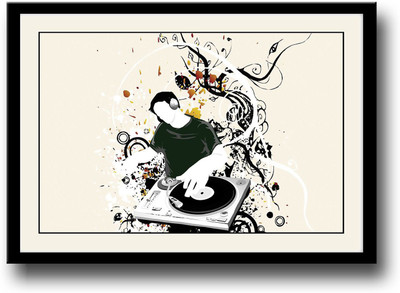 

DJ Playing Fine Art Print(10 inch X 14 inch, Framed)