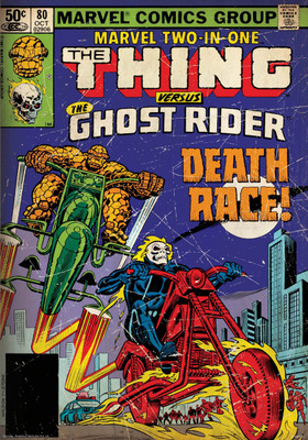 

Thing vs Ghost rider poster (Officially Licensed) Paper Print(24 inch X 16 inch, Rolled)