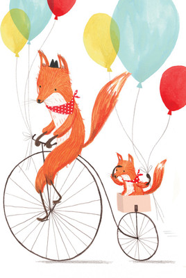 

Tallenge Art For Kids - Friendly Foxes - A3 Size Rolled Poster For Kids Room Decor Paper Print(16.5 inch X 11.7 inch, Rolled)