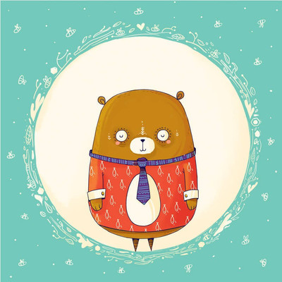 

Circle Bear Blue Fine Art Print(24 inch X 24 inch, Rolled)