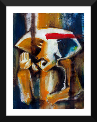 

Tallenge - Abstract Art - Ganpati Vinayak - Framed A3 Size Poster Paper Print(17 inch X 12 inch, Framed)