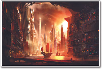 

Artistic Future Town Paper Print(12 inch X 18 inch)