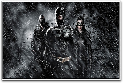 

Batman from The Dark Knight Rises in rain Paper Print(12 inch X 18 inch)