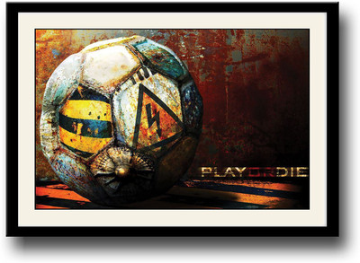 

Play or Die Football Fine Art Print(10 inch X 14 inch, Framed)
