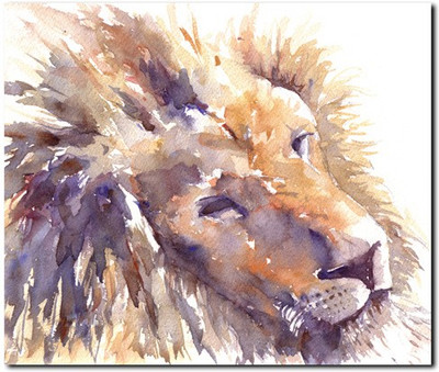 69 Off On Stybuzz Lion Face Painting Frameless Canvas Art 22 Inch