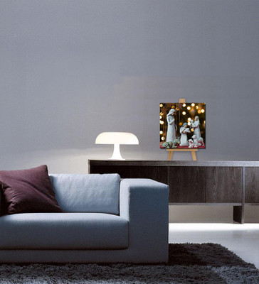 

Tallenge Christmas Collection - Nativity With Christmas Tree In The Background - Gallery Wrap Canvas Art(7 inch X 7 inch, Stretched)