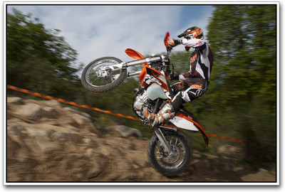

KTM Bike riding on one wheel Paper Print(12 inch X 18 inch)