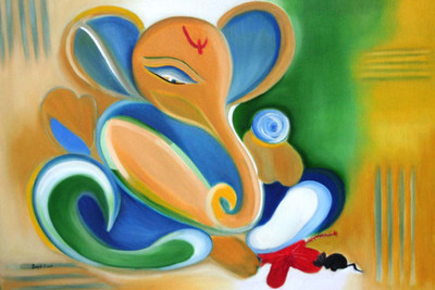 

Divine Ganesh Blessings Paper Print(12 inch X 18 inch, Rolled)