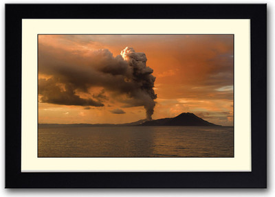 

Smoke coming out of Volcano Fine Art Print(14 inch X 20 inch, Framed)