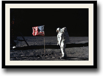 

Astronaut on Moon Fine Art Print(10 inch X 14 inch, Framed)