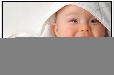 

Posterhouzz Cute Baby with white towel Poster Paper Print(12 inch X 18 inch, Rolled)