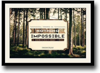 

Alexander the great Nothing is impossible Fine Art Print(10 inch X 14 inch, Framed)
