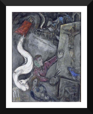 

Tallenge Modern Masters Collection - The Soul Of The City By Marc Chagall - Premium Quality A3 Size Framed Poster Paper Print(17 inch X 12 inch, Framed)