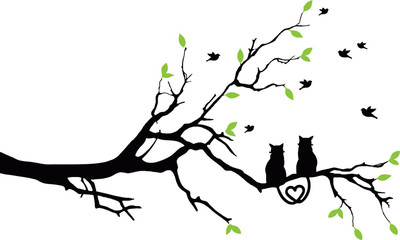 

animals tree poster Fine Art Print(18 inch X 12 inch, Rolled)