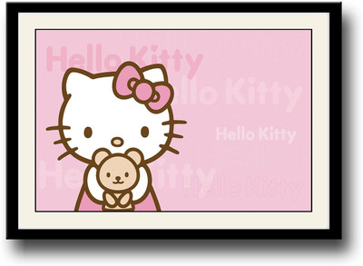 

Pink Hello Kitty cat Fine Art Print(10 inch X 14 inch, Framed)