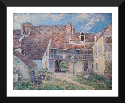 

Tallenge Old Masters Collection - Cour de ferme à Saint-Mammès by Alfred Sisley - Premium Quality A3 Size Framed Poster Paper Print(17 inch X 12 inch, Framed)