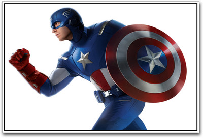 

Captain America Running Paper Print(12 inch X 18 inch)